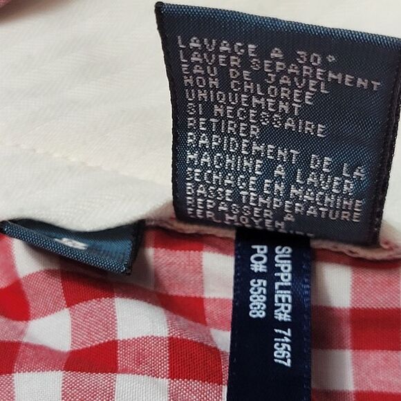 Vtg Polo Ralph Lauren Shorts Men 40 Red Suffield Gingham Check Flat Front Chino - Picture 7 of 9